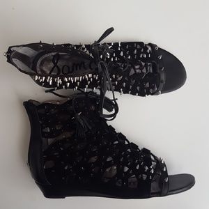 Sam Edelman Black Sandals with Silver Studs